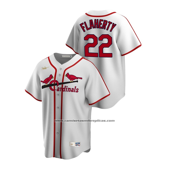 Camiseta Beisbol Hombre St. Louis Cardinals Jack Flaherty Cooperstown Collection Primera Blanco